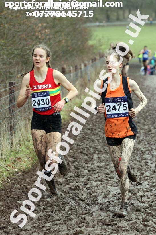 Womens under-20s 2018 British Inter Counties Cross Country Champs., Prestwold Hall, Loughborough. Photo: David T. Hewitson/Sports for All Pics